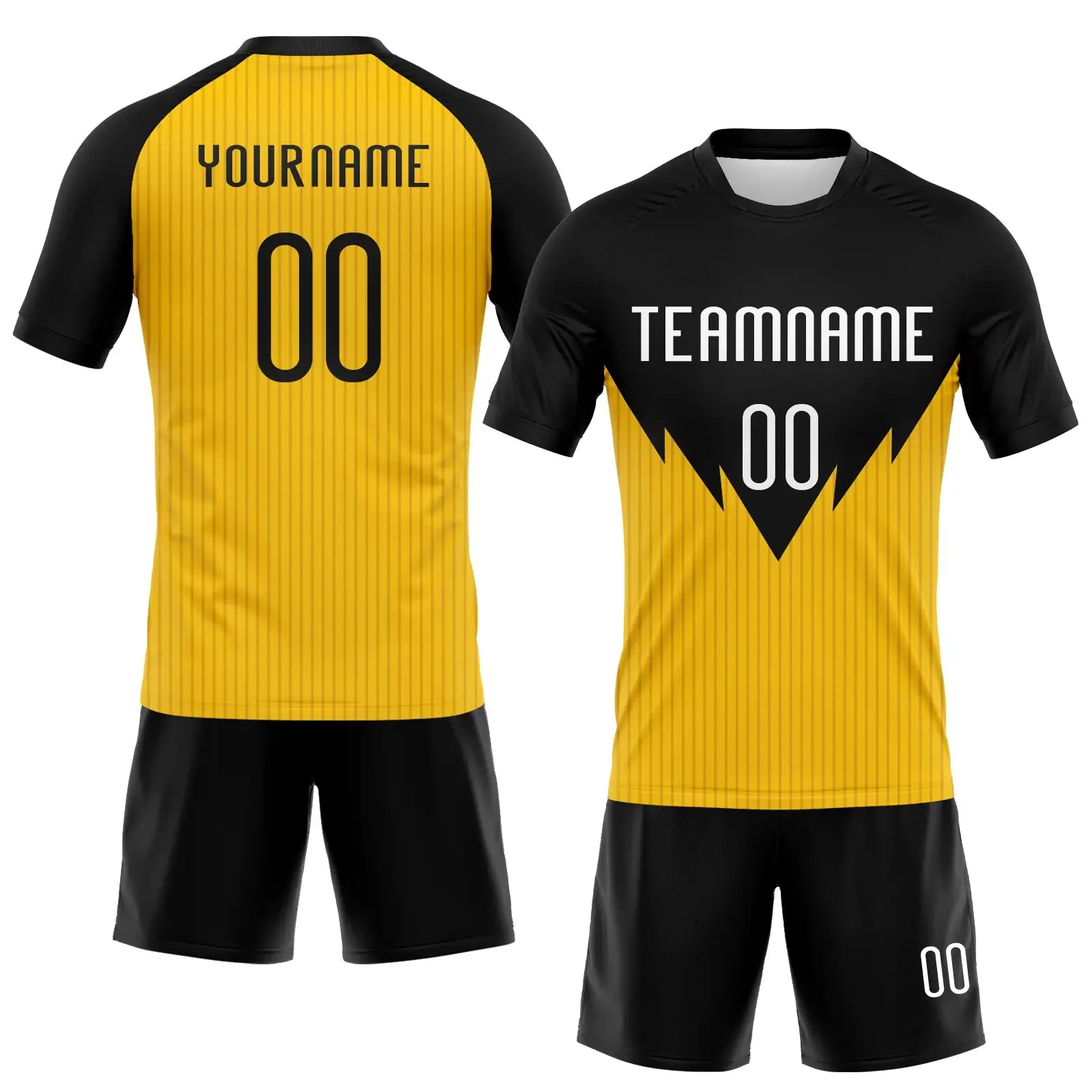 Custom Stripe Volleyball Jersey Yellow White Black Sublimation, Custom Name Number, Women Girls Unisex Youth