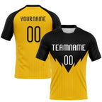 Custom Stripe Volleyball Jersey Yellow White Black Sublimation, Custom Name Number, Women Girls Unisex Youth