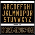 Custom Black and Old Gold Throwback Basketball Jersey 3