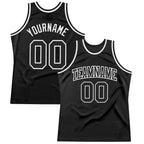 Custom Black White Throwback Basketball Jersey Stitched Personalized Name Number