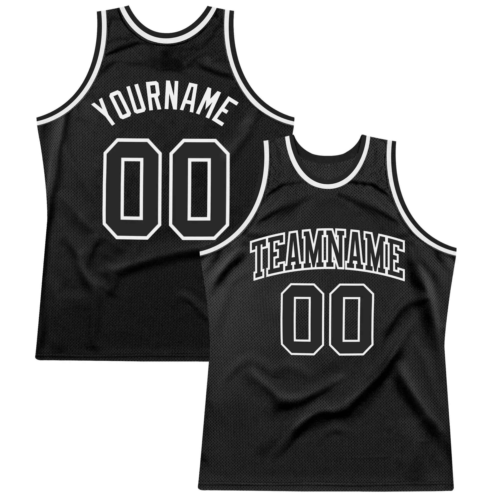 Custom Black White Throwback Basketball Jersey Stitched Personalized Name Number