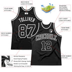 Custom Black White Throwback Basketball Jersey Stitched Personalized Name Number