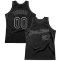 Custom Black & Gray Throwback Basketball Jersey 1