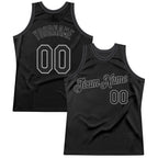 Custom Black & Gray Throwback Basketball Jersey – Authentic