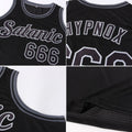 Custom Black & Gray Throwback Basketball Jersey 2
