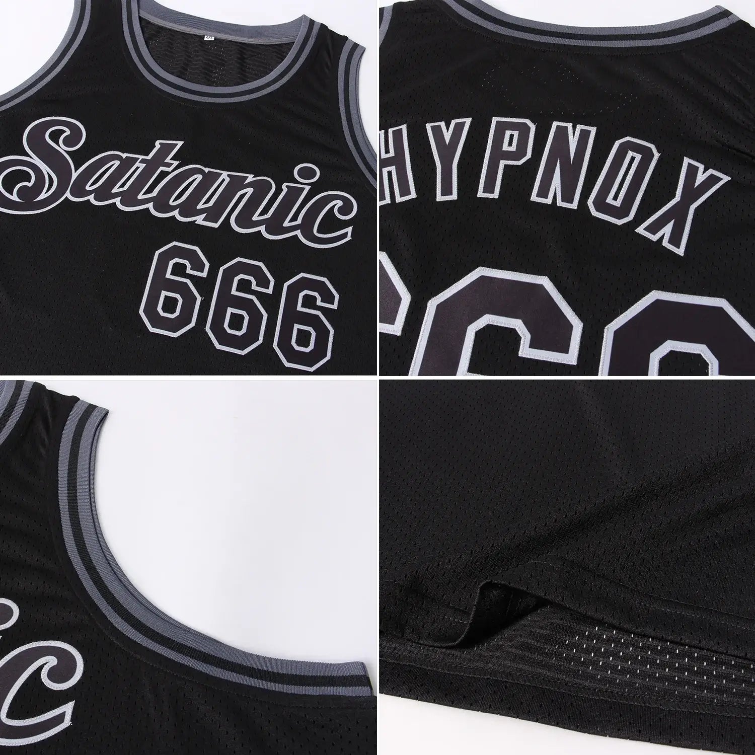 Custom Black & Gray Throwback Basketball Jersey – Authentic