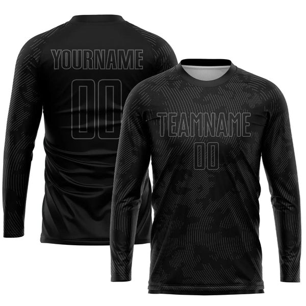 Custom Soccer Jersey Black Gray Sublimation, Team Uniform Kit, Custom Name Number, Unisex Men Women Youth