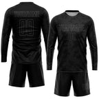 Custom Soccer Jersey Black Gray Sublimation, Team Uniform Kit, Custom Name Number, Unisex Men Women Youth