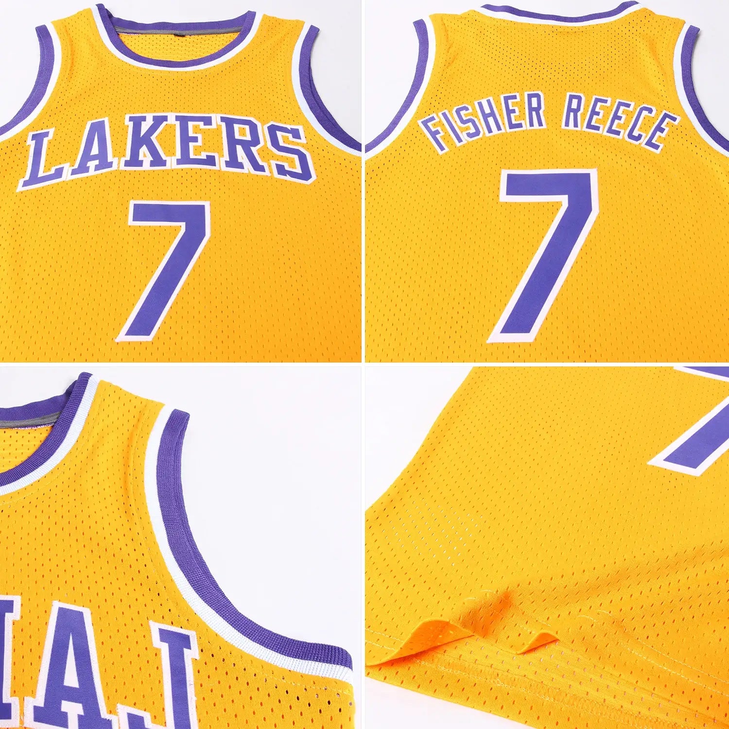 Custom Throwback Basketball Jersey Gold Purple White Sublimation, Team Uniform Kit, Custom Name Number, Unisex Men Women Youth