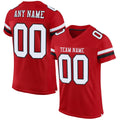 Custom Red White Black Football Jersey (authentic mesh) 1