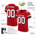 Custom Red White Black Football Jersey 4