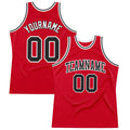 Custom Red, Black & White Throwback Basketball Jersey Authentic