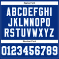 custom royal blue, white and light blue football jersey 3