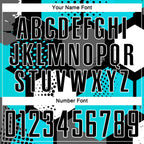 Custom Soccer Jersey Aqua Black White Sublimation, Team Uniform Kit, Custom Name Number, Unisex Men Women Youth