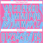 Custom Soccer Jersey Pink Light Blue White Sublimation, Team Uniform Kit, Custom Name Number, Unisex Men Women Youth