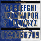 Custom Soccer Jersey Graffiti Royal Blue White Old Gold Sublimation, Team Uniform Kit, Custom Name Number, Unisex Men Women Youth