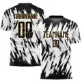 Custom Soccer Jersey White Black Old Gold Sublimation, Team Uniform Kit, Custom Name Number, Unisex Men Women Youth 3