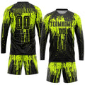 Custom Soccer Jersey Neon Green Black Sublimation, Team Uniform Kit, Custom Name Number, Unisex Men Women Youth 2
