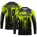 Custom Soccer Jersey Neon Green Black Sublimation, Team Uniform Kit, Custom Name Number, Unisex Men Women Youth 1