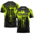 Custom Soccer Jersey Neon Green Black Sublimation, Team Uniform Kit, Custom Name Number, Unisex Men Women Youth 3