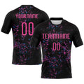 Custom Abstract Fragment Art Volleyball Jersey Black Pink Light Blue Sublimation, Custom Name Number, Women Girls Unisex Youth