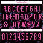 Custom Abstract Fragment Art Volleyball Jersey Black Pink Light Blue Sublimation, Custom Name Number, Women Girls Unisex Youth