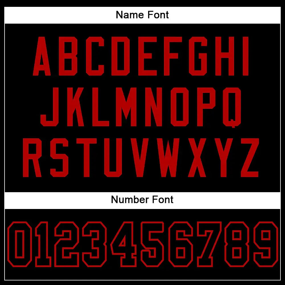 Custom Mesh Football Jersey Black Red Pro Style Sublimation, Custom Name Number, Men Youth Unisex