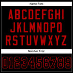 Custom Mesh Football Jersey Black Red Pro Style Sublimation, Custom Name Number, Men Youth Unisex