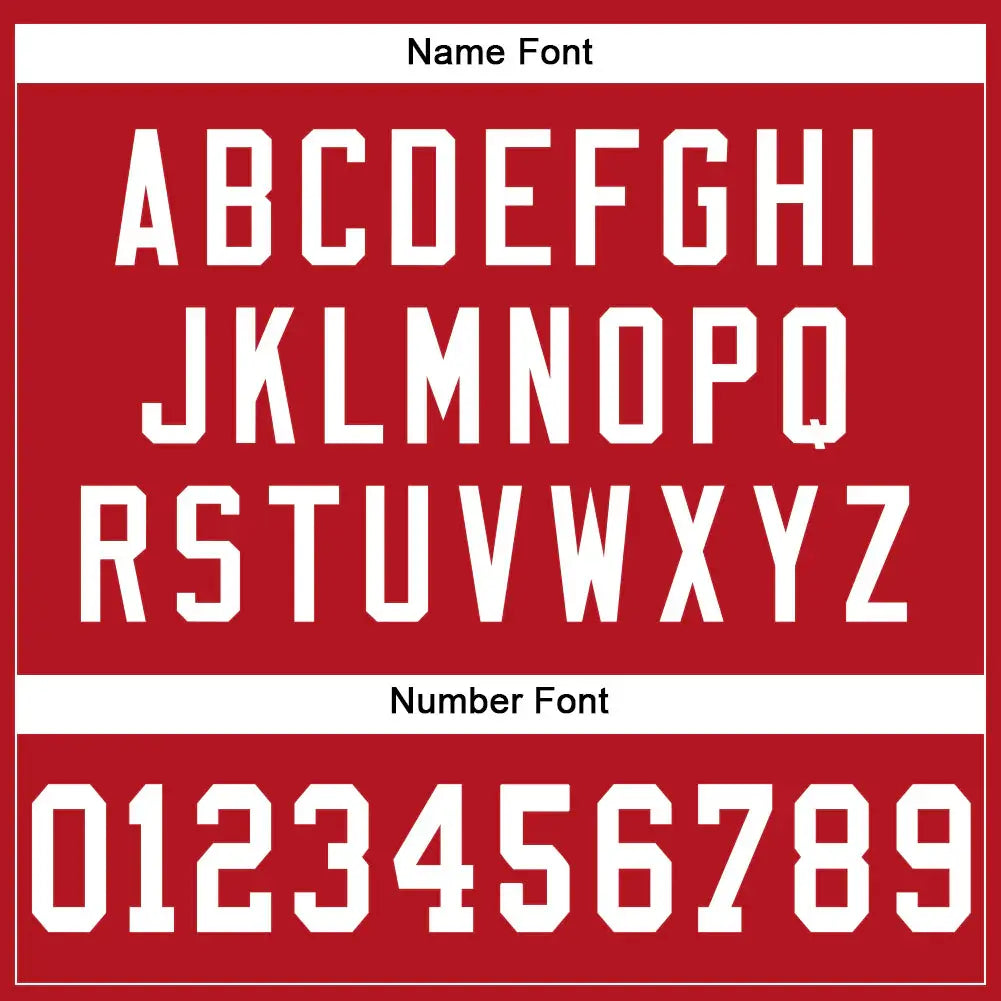 Custom Mesh Football Jersey Red White Pro Style Sublimation, Custom Name Number, Men Youth Unisex