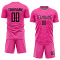 Custom Soccer Jersey Pink Black Sublimation, Team Uniform Kit, Custom Name Number, Unisex Men Women Youth 4