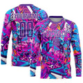 Custom Graffiti Soccer Jersey Purple White Sublimation, Team Uniform Kit, Custom Name Number, Unisex Men Women Youth 1