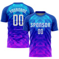 Custom Soccer Jersey Royal Blue White Hot Pink Sublimation, Team Uniform Kit, Custom Name Number, Unisex Men Women Youth