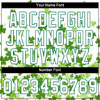 Custom St. Patrick's Day Baseball Jersey White Kelly Green 3D Pattern Sublimation, Custom Name Number, Men Youth Unisex