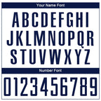 Custom Soccer Jersey, White Navy Sublimation Team Uniform Kit, Custom Name Number, Men Youth