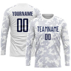 Custom Soccer Jersey, White Navy Sublimation Team Uniform Kit, Custom Name Number, Men Youth