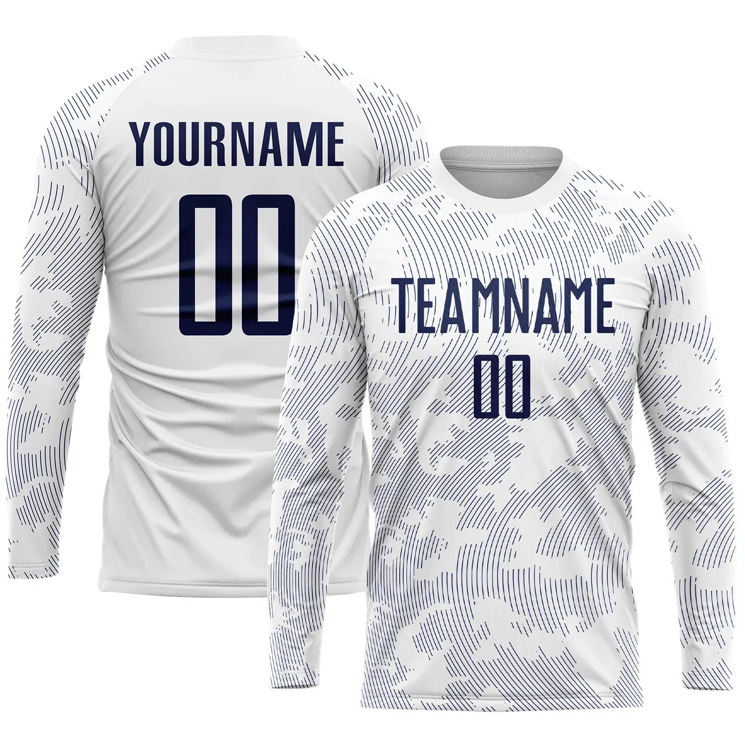 Custom Soccer Jersey, White Navy Sublimation Team Uniform Kit, Custom Name Number, Men Youth