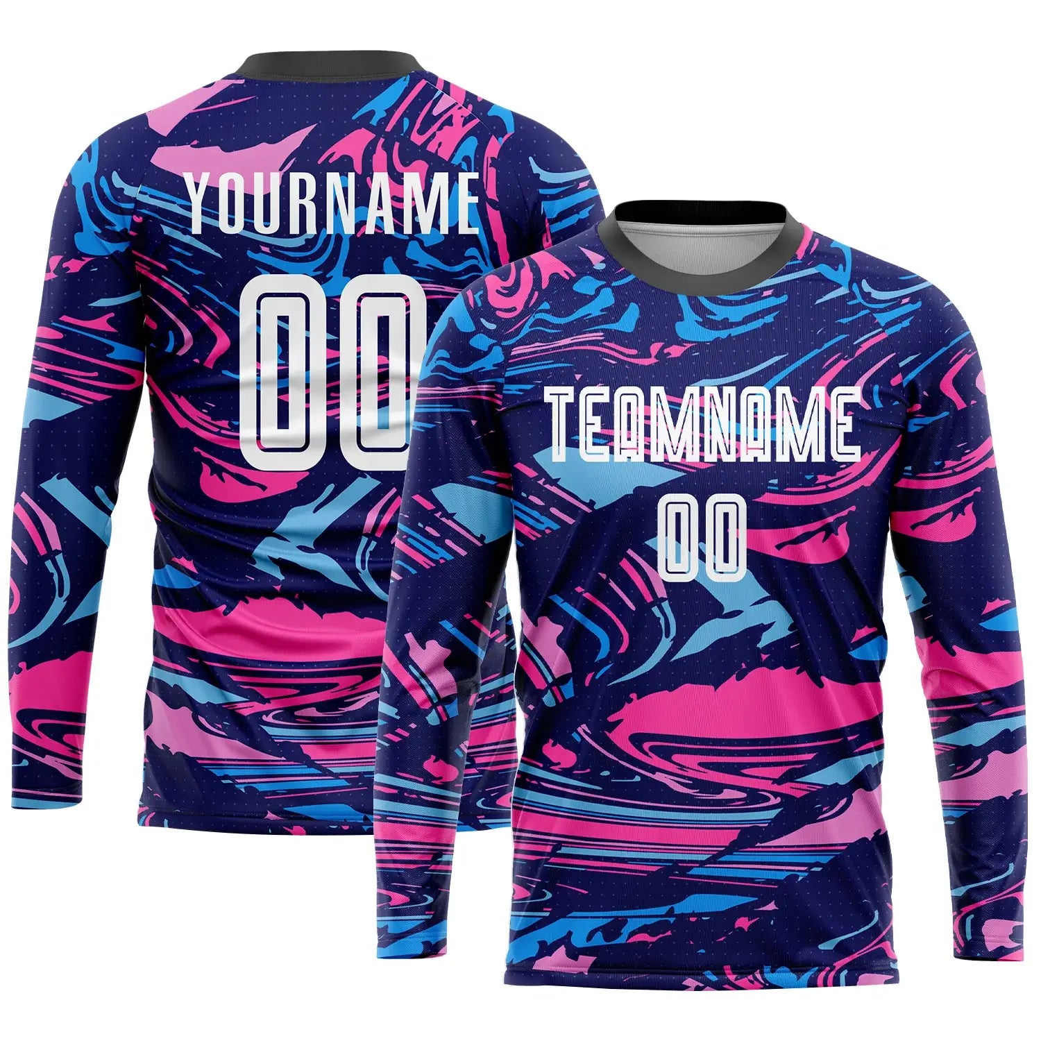 Custom Soccer Jersey White Pink Sublimation, Team Uniform Kit, Custom Name Number, Unisex Men Women Girls Youth